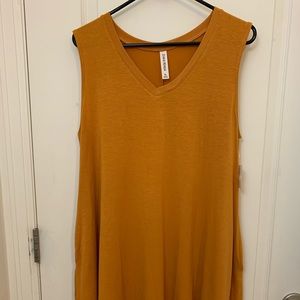 Plus Size Mustard Dress